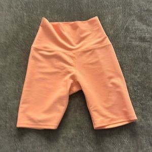 Five dancewear ribbed biker shorts. 6in shorts inseam. Color/ apricot. Size- PA